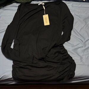 Black Long Sleeve maternity shirt